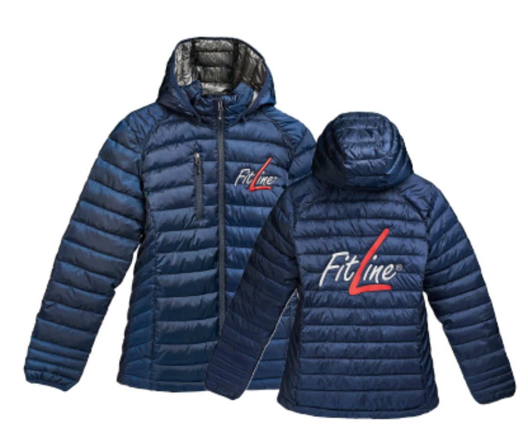 FitLine Tepitud jope naistele tumesinine- S