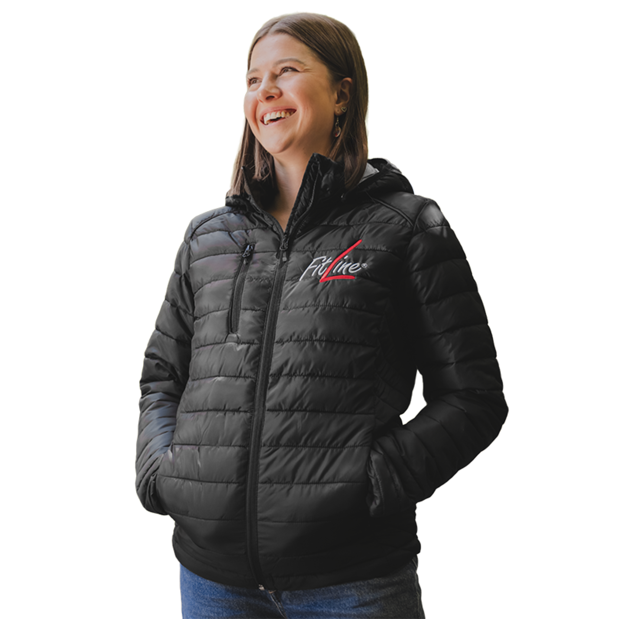 FitLine donsjack voor dames Zwart S